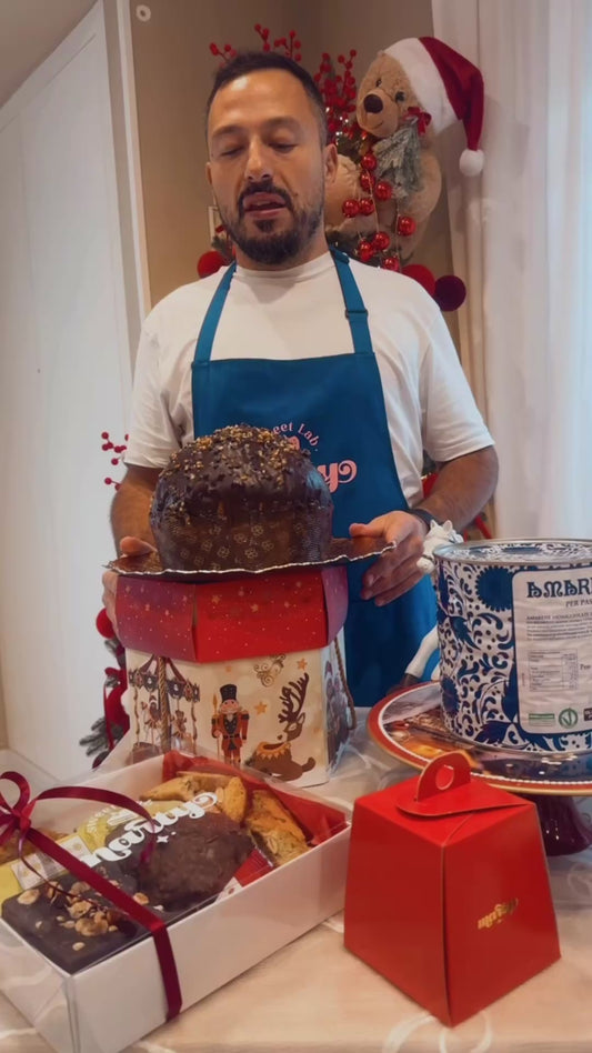 Panettone Artigianale 1kg Croccantino Amarene Fabbri
